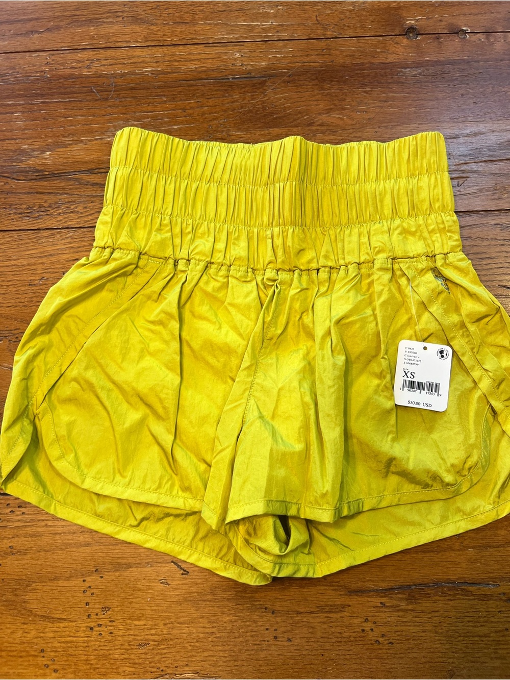 FP Movement by Free People Neon Yellow High-Rise Athletic Shorts